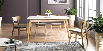 Dřevěná jídelní židle Signal CD-61 dub/šedá typ. 40 (3)