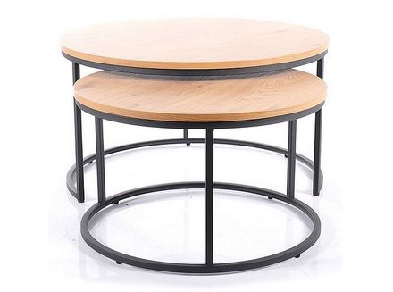 Konferenční stolek Signal ATLANTA III dub/ černá 2v1 80x80 cm (4)