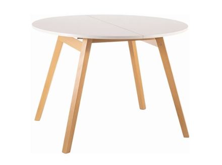 Rozkládací jídelní stůl Signal OPERA 102 (144)x73 bílá mat/buk