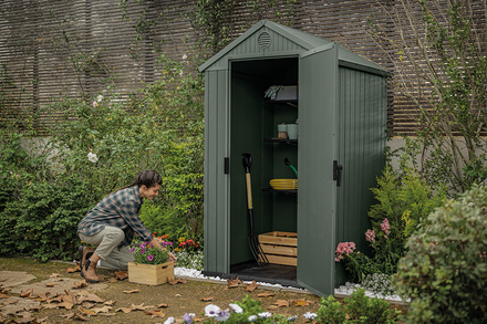 Zahradní domek Keter Darwin 4 x 4 zelený, s podlahou (2)