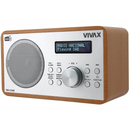 Radiopřijímač s DAB+ Vivax VOX DW-2 DAB, hnědý