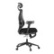Kancelářská židle Autronic Židle kancelářská, černá MESH, plastový kříž, opěrka nohou, posuvný sedák, 2D područky (KA-S257 BK) (10)