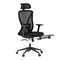 Kancelářská židle Autronic Židle kancelářská, černá MESH, plastový kříž, opěrka nohou, posuvný sedák, 2D područky (KA-S257 BK) (13)