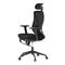 Kancelářská židle Autronic Židle kancelářská, černá MESH, plastový kříž, opěrka nohou, posuvný sedák, 2D područky (KA-S257 BK) (3)