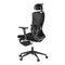 Kancelářská židle Autronic Židle kancelářská, černá MESH, plastový kříž, opěrka nohou, posuvný sedák, 2D područky (KA-S257 BK) (5)
