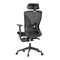 Kancelářská židle Autronic Židle kancelářská, černá MESH, plastový kříž, opěrka nohou, posuvný sedák, 2D područky (KA-S257 BK) (6)