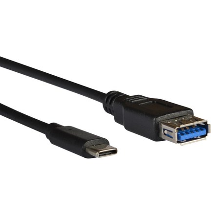 USB kabel AQ USB 3.0 / USB-C, prodlužovací, 1, 8m - černý