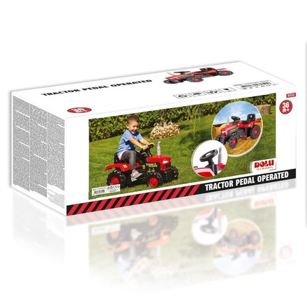 Šlapací traktor Dolu velký, červený (3)