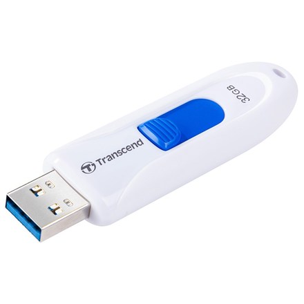 USB Flash disk Transcend JetFlash 790W 32GB USB 3.1 - bílý/ modrý