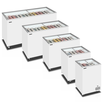 Pultová mraznička prosklené rovné víko Tefcold IC 701 SC (3)