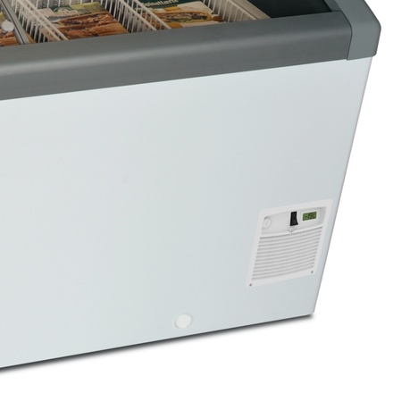 Pultová mraznička posuvné oblé víko Elcold Focus 171 GREY (2)