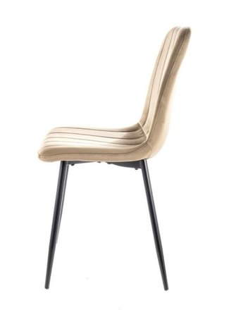 Moderní jídelní židle Signal ALAN Velvet  černá/ oliva Bluvel 77 (4)