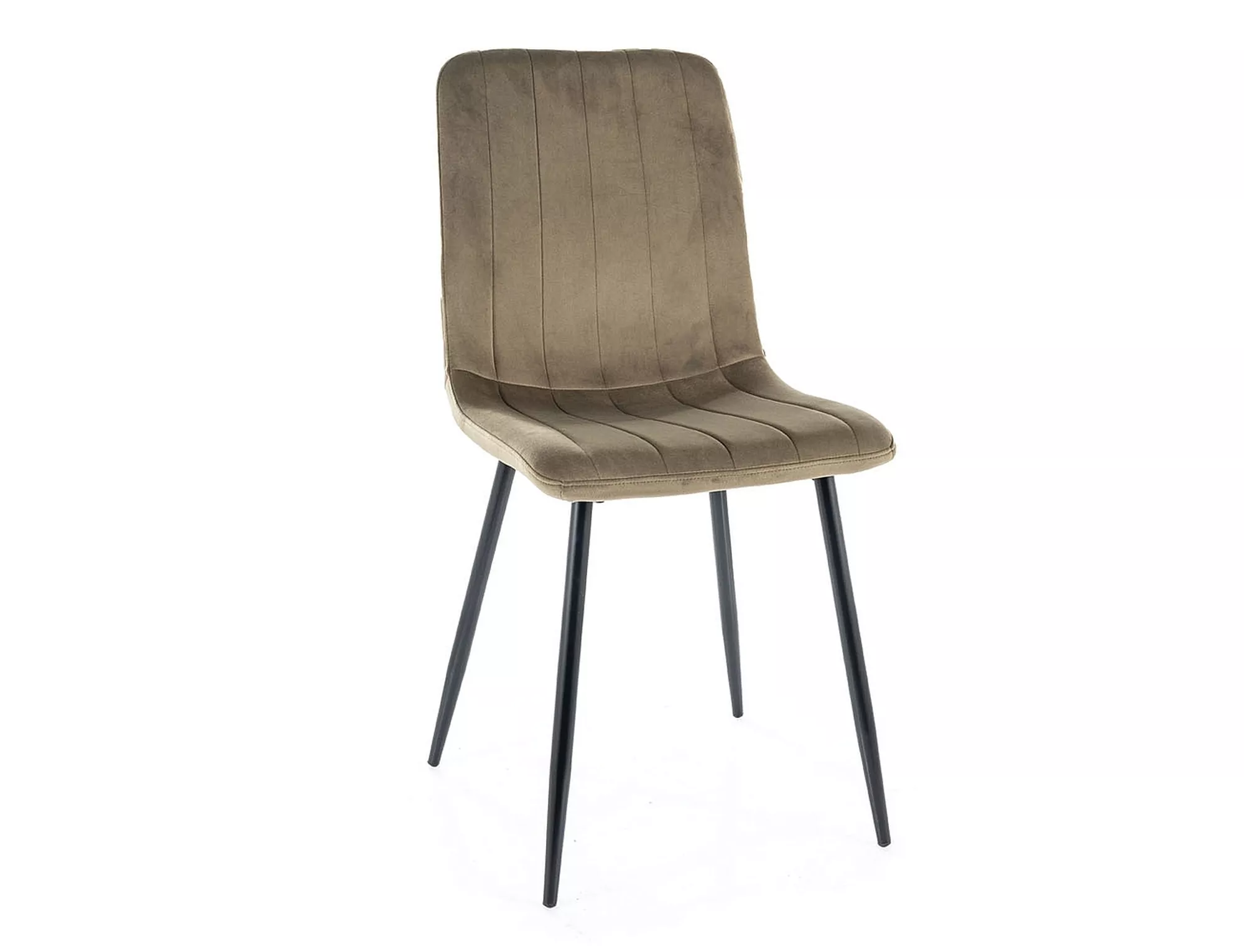 Moderní jídelní židle Signal ALAN Velvet černá/ oliva Bluvel 77