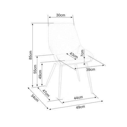 Moderní jídelní židle Signal Cobe Velvet béžová Bluvel 40 (2)