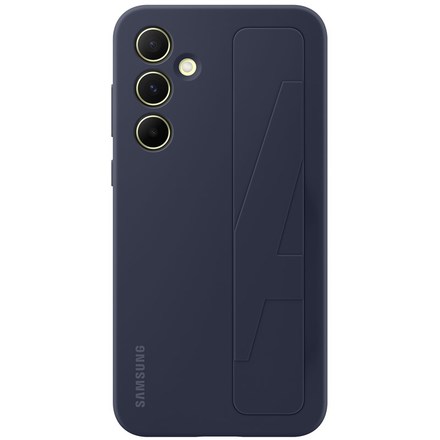 Kryt na mobil Samsung Galaxy A55 s poutkem - černý/ modrý