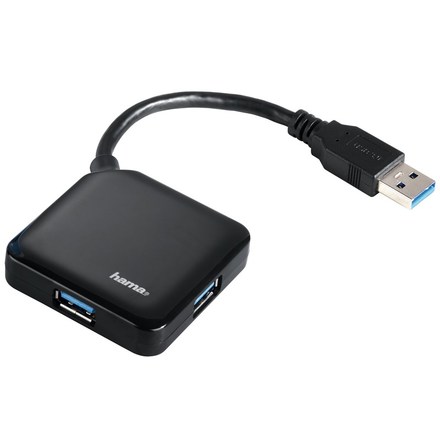 USB Hub Hama USB/ 4x USB 3.0 - černý