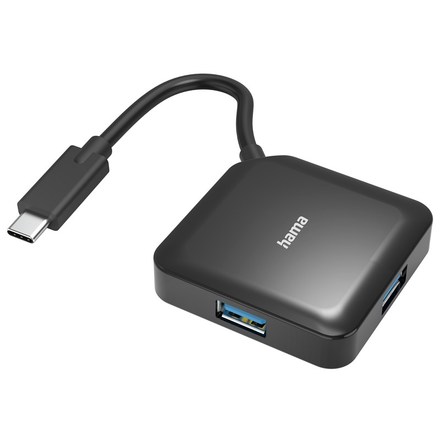 USB Hub Hama USB-C/ 4x USB 3.2 Gen1 - černý