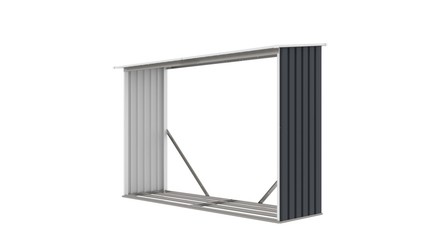 Přístřešek na dřevo G21 WOH 181 - 242 x 75 cm, antracitový (2)