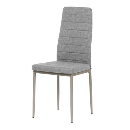 Moderní jídelní židle Autronic Židle jídelní, šedá látka, kovové nohy, krémový lak (DCL-375 SIL2)