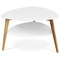 Konferenční stůl Autronic Stůl konferenční 78x77x50 cm,  MDF bílá deska,  nohy bambus přírodní odstín (AF-1192 WT) (1)