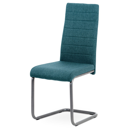 Moderní jídelní židle Autronic Židle jídelní, modrá látka, kov antracit (DCL-400 BLUE2)