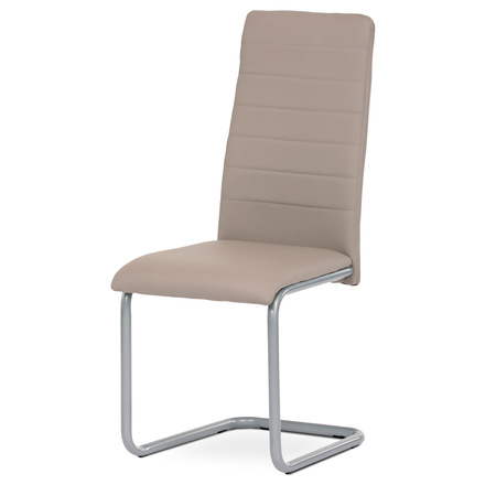 Moderní jídelní židle Autronic Židle jídelní, lanýžová koženka, kov šedá (DCL-402 LAN)