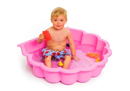 Pískoviště Marimex mušle s krytem - růžové (1)