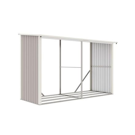 Přístřešek na dřevo G21 WOH 682 - 302 x 119 cm, šedý