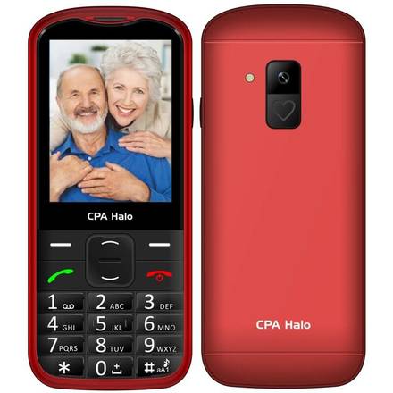Mobilní telefon pro seniory CPA HALO 28 červený