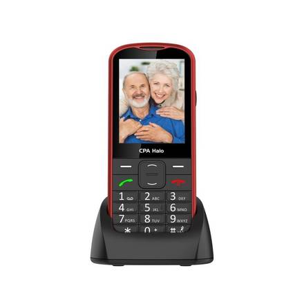 Mobilní telefon pro seniory CPA HALO 28 červený (2)
