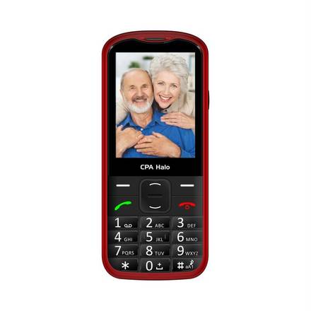 Mobilní telefon pro seniory CPA HALO 28 červený (4)