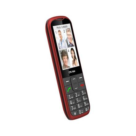 Mobilní telefon pro seniory CPA HALO 28 červený (5)