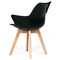 Moderní jídelní židle Autronic Židle jídelní, černá plastová skořepina, sedák ekokůže, nohy masiv přírodní buk (CT-771 BK) (2)