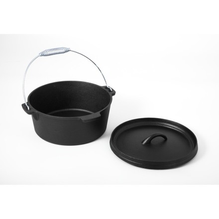 Litinový hrnec CS Solingen CS-993587 na grilování a vaření na otevřeném ohni pr. 24 cm PARILLA (1)