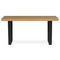 Moderní jídelní stůl Autronic Jídelní stůl, 160x8x760 cm, MDF deska, dýha dub, kovové nohy, černý lak (HT-514 OAK) (1)
