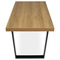Moderní jídelní stůl Autronic Jídelní stůl, 160x8x760 cm, MDF deska, dýha dub, kovové nohy, černý lak (HT-514 OAK) (5)