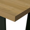 Moderní jídelní stůl Autronic Jídelní stůl, 160x8x760 cm, MDF deska, dýha dub, kovové nohy, černý lak (HT-514 OAK) (8)