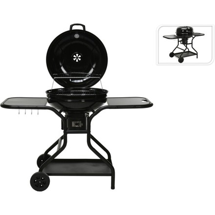 Gril na dřevěné uhlí ProGarden KO-C83000300 kulový s bočními stolky 56 cm