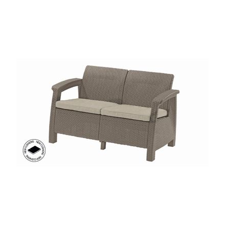 Zahradní pohovka Keter Corfu love seat dvousedačka cappucccino