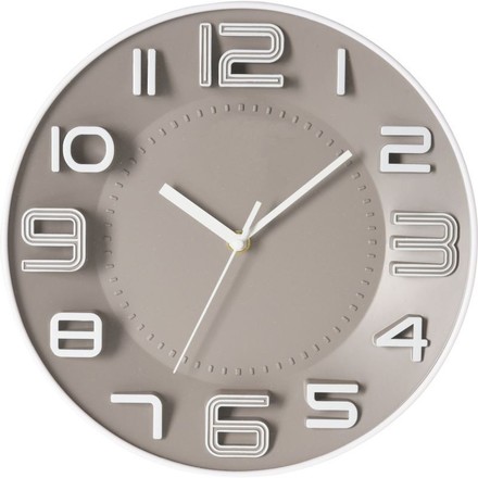 Nástěnné hodiny Segnale KO-837000320seda 28 cm bílá šedá