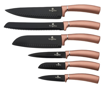 Sada nožů s nepřilnavým povrchem Berlingerhaus BH-2543 6 ks Rosegold Metallic Line