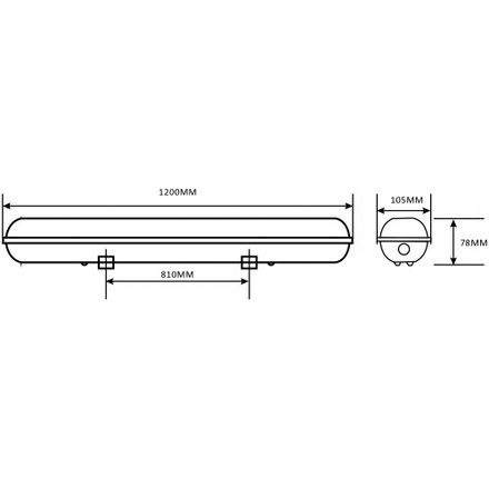 Prachotěsné svítidlo Avide (9570429) LED120cm, 40W, 3800lm, 4000K (1)