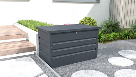 Zahradní box G21 Denver 280 L, antracitový plechový (3)