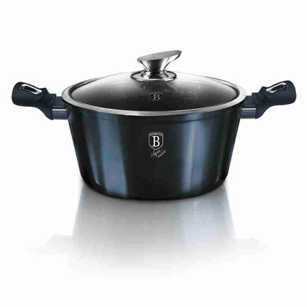 Kastrol s mramorovým povrchem Berlingerhaus BH-7148 a poklicí 30 cm Metallic Line Aquamarine Edition (1)