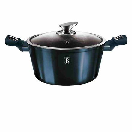 Kastrol s mramorovým povrchem Berlingerhaus BH-7148 a poklicí 30 cm Metallic Line Aquamarine Edition (4)
