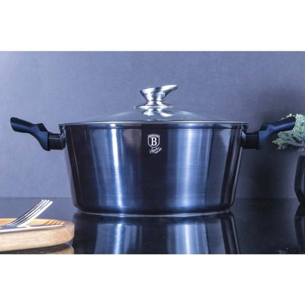 Kastrol s mramorovým povrchem Berlingerhaus BH-7148 a poklicí 30 cm Metallic Line Aquamarine Edition (6)