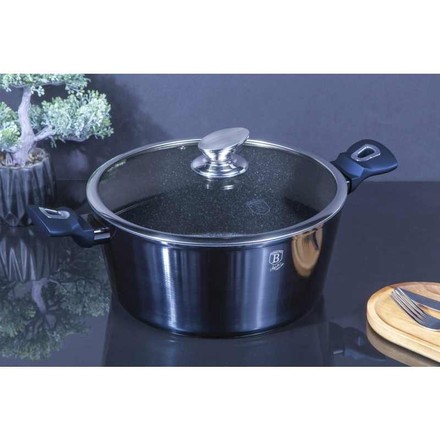 Kastrol s mramorovým povrchem Berlingerhaus BH-7148 a poklicí 30 cm Metallic Line Aquamarine Edition (7)