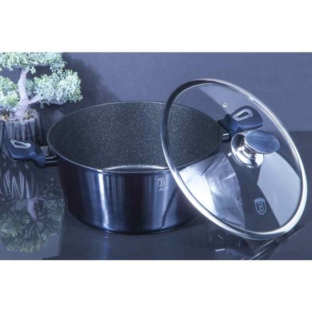 Kastrol s mramorovým povrchem Berlingerhaus BH-7148 a poklicí 30 cm Metallic Line Aquamarine Edition (8)