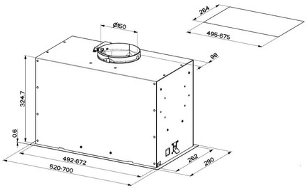Vestavný odsavač par Faber INKA LUX 3.0 PREMIUM BK MATT A52 KL (305.0658.608) (1)