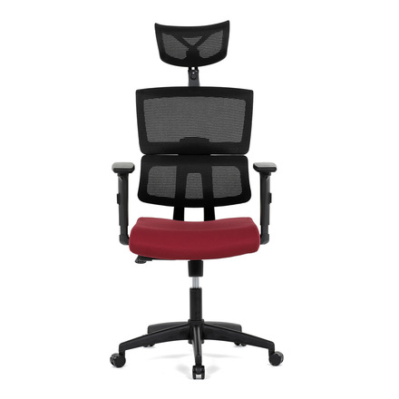 Kancelářská židle Autronic Kancelářská židle, potah bordó látka a černá síťovina MESH, houpací mech. (KA-B1025 BOR) (1)